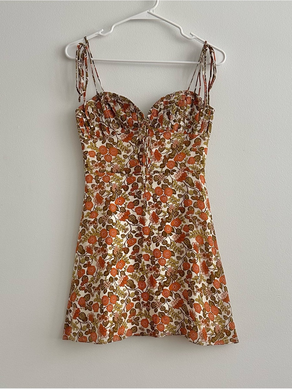 Realisation Par Devon Silk 70s Floral Print Mini Dress